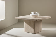 Qvart Soffbord 80x80x46 cm - Travertinlook