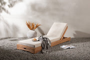 Solsäng - Teak Gyllene inkl. Beige Dyna
