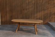 Kenya Oval Matbord 200x100x75 cm - Natur Teak