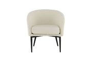 Fluffy Loungestol - Vit / Svart legscc