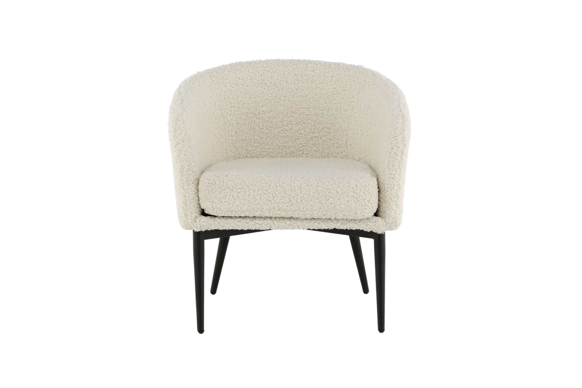 Fluffy Loungestol - Vit / Svart legscc