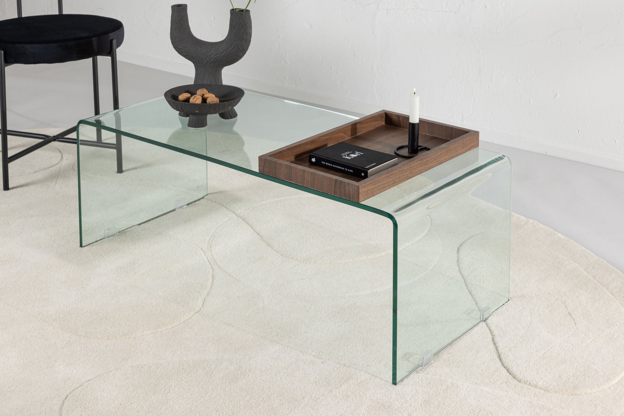 Telemark Soffbord  - Klar Glas / Klar Glas