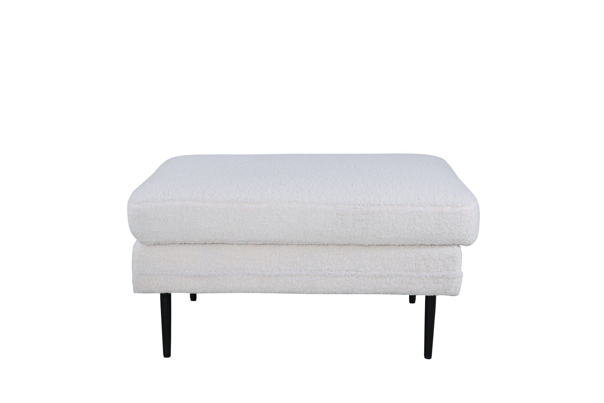 Boom Ottoman - Svart / Vit Teddy