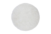 Grace runt Polyester Matta - 200*200- Vit