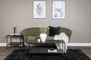 Calais Sofa 3-sits - Dusty Grön Tyg - Svart Legs