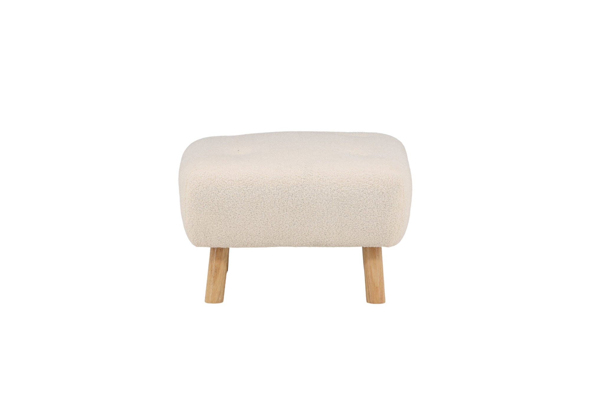 Salina Ottoman/Puff - Vit Wash / Vit Bouclé