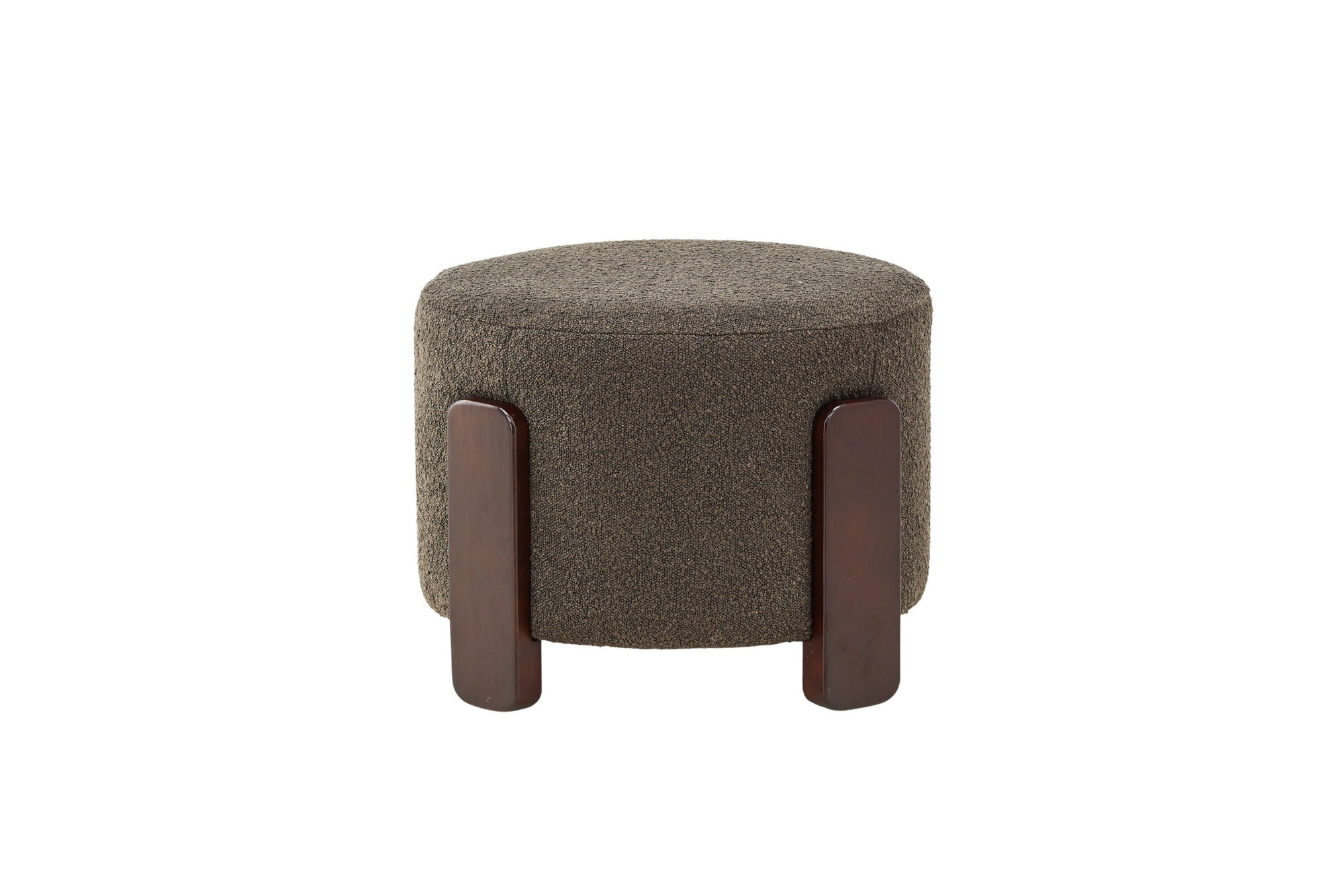 Coffey Ottoman/Puff - Mörk Brun / Coffee/Grå Bouclé