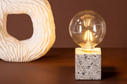 Rilche Bord Lampa - Vit / Klar Glas