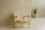 Lazy Armchair - Whitewash/ Beige