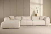 Positano Corner Sofa - Beige Fabric / Right