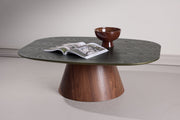Lanzo Soffbord 120x92,5x39 cm - MDF med 3D-papper / Mockaben / Grön Topp