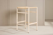 Polly Barstol 2-pack - Whitewash / Beige Natur Rep