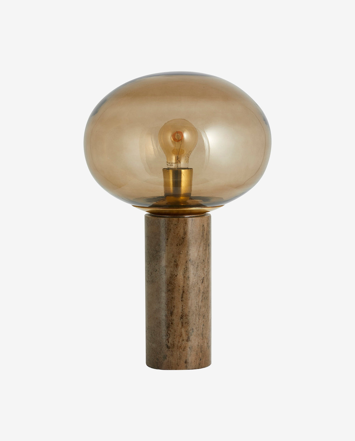 BES bordslampa - rökfärgad m/marmor