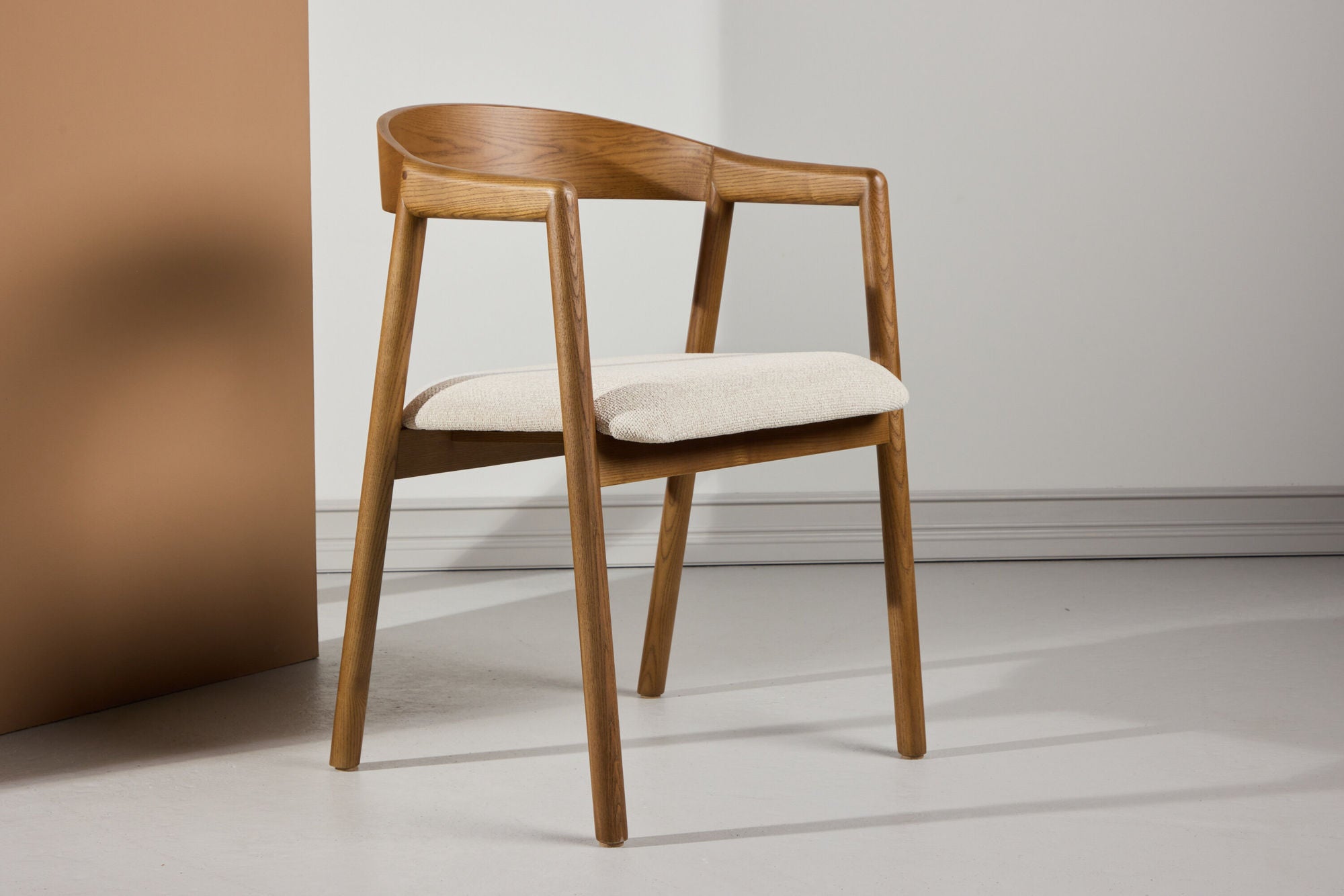 Långön Matstol 2-pack - Brun Ask / Beige