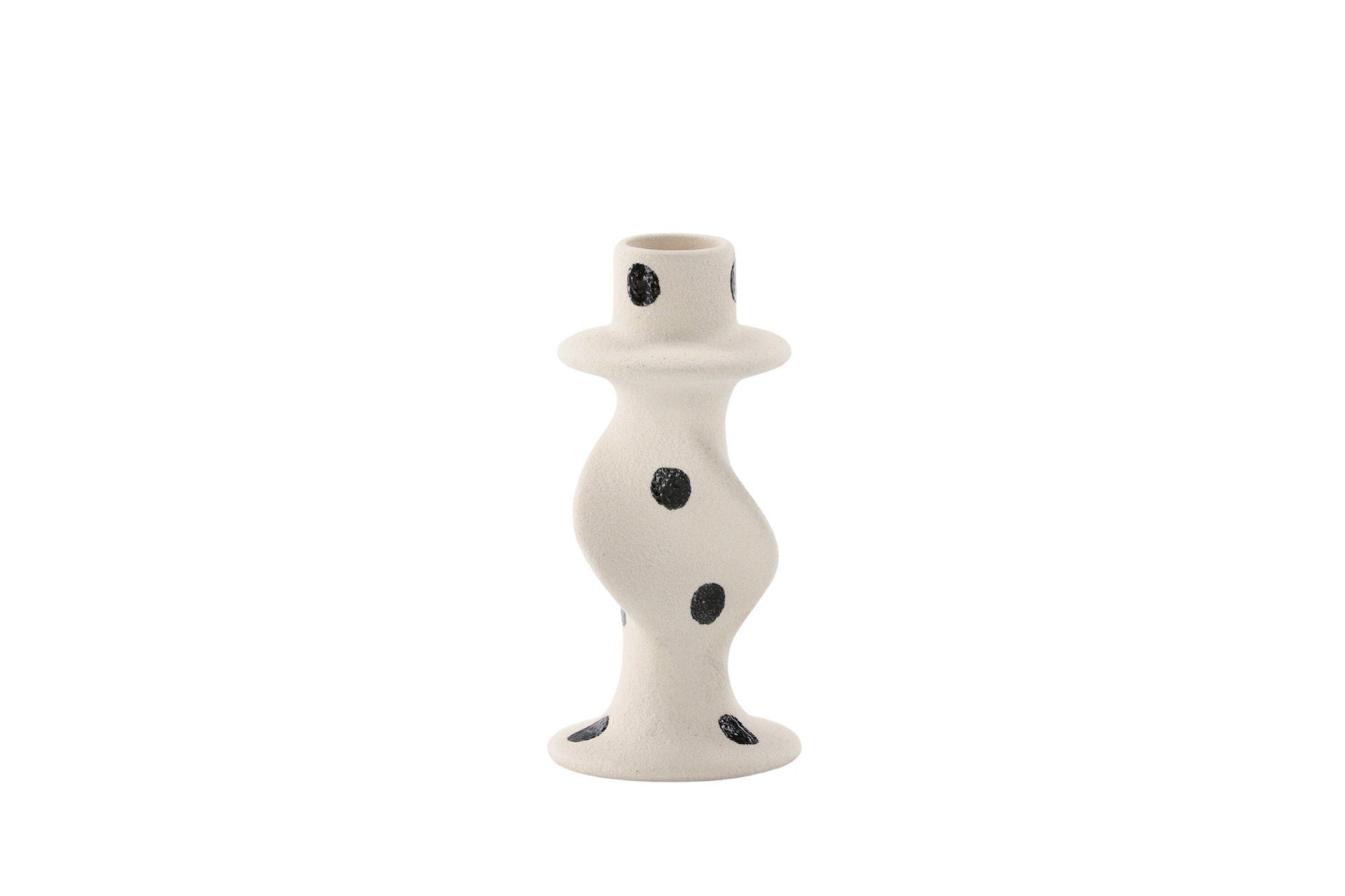 Glory Ljusstake - Vit/Svart Dots - D2*W6*H12cm