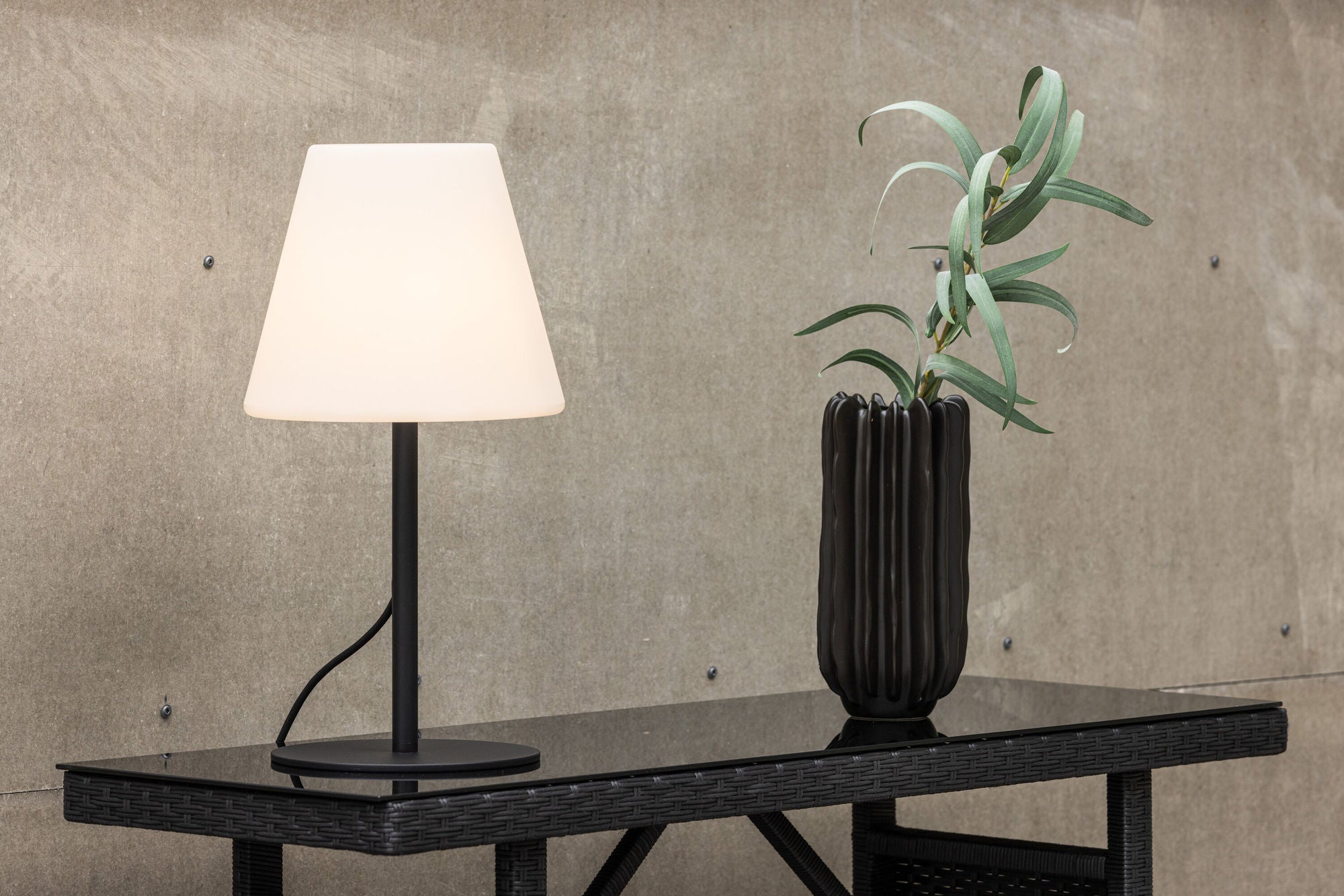 Moris Bord Lampa ø28*52cm - Svart/Vit /