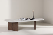 Grönvik Soffbord 130x65 cm - Mocka / Betonglook /