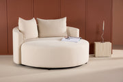 Kelso Soffa - Trä/ Beige Linne