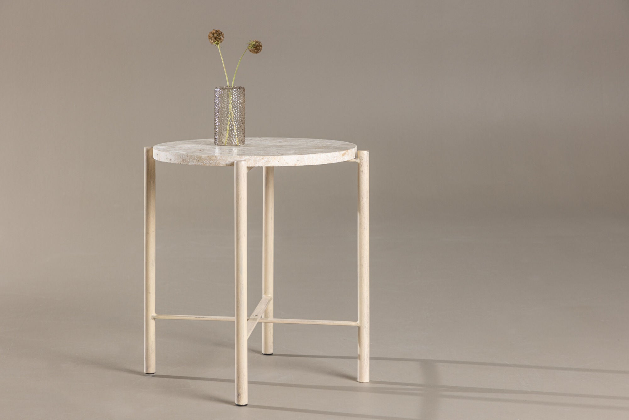 Sandhamn Sofa Table ⌀40  - Mactan  / Beige