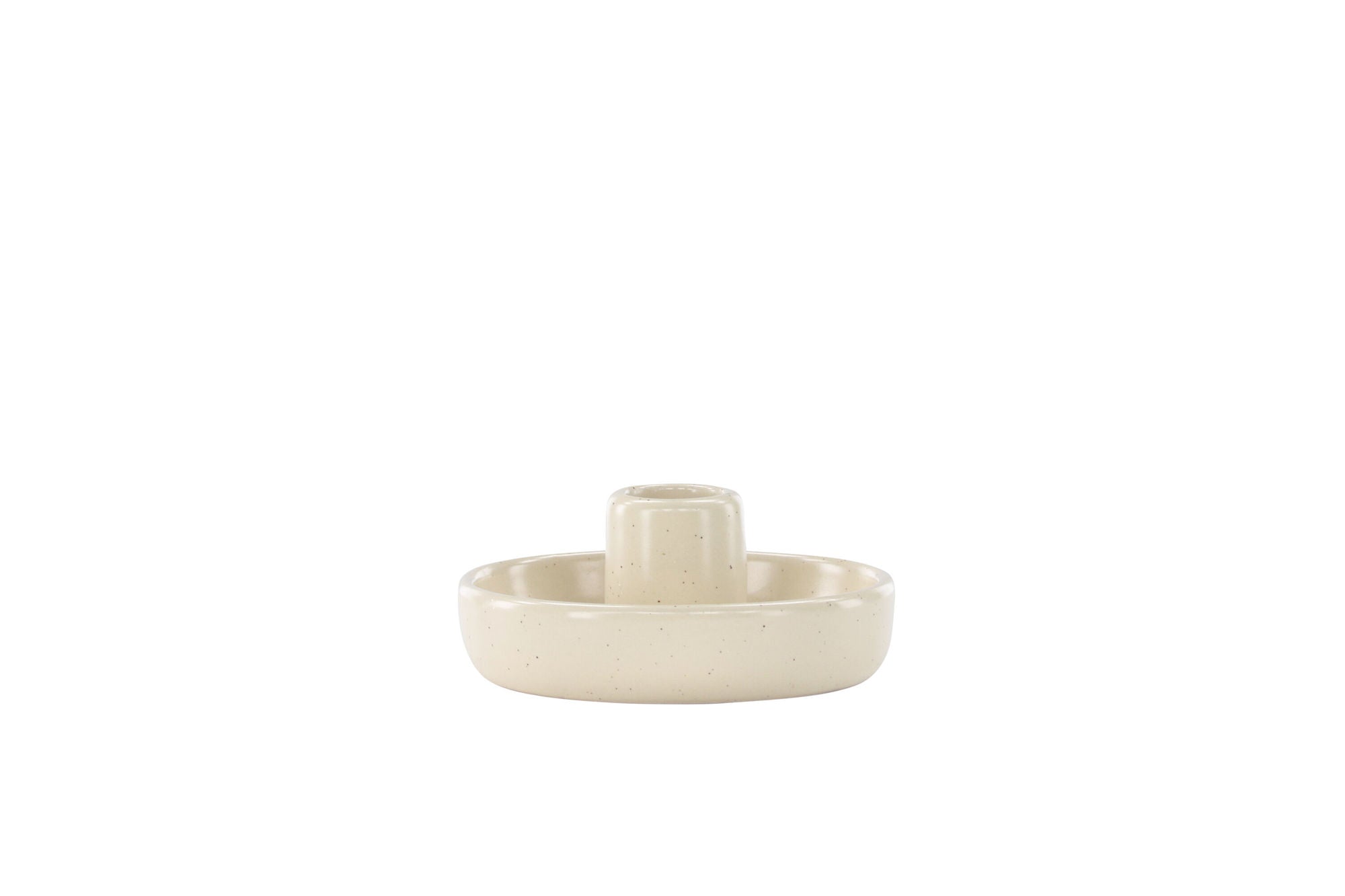 Otis Ljusstake - Beige/Svart Dots - W11*H5cm