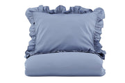 Levi Bed Set Bomull w ruffle - Blå