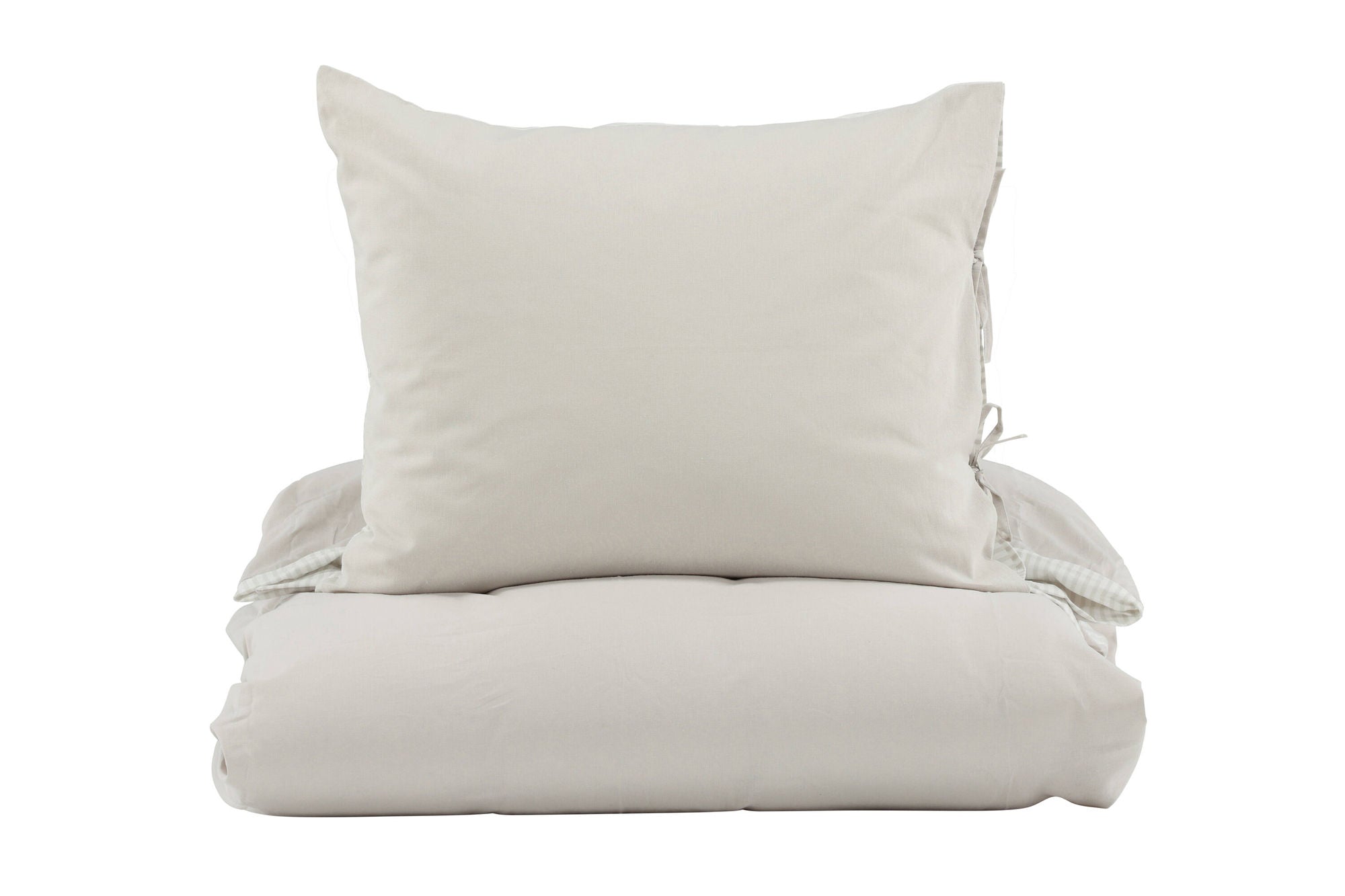 Jenna Bed Set Linne/Bomull - Ljus Grå