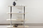 Zino Hylla 120x30x116 cm - Silverkrom / MDF Lackfärg