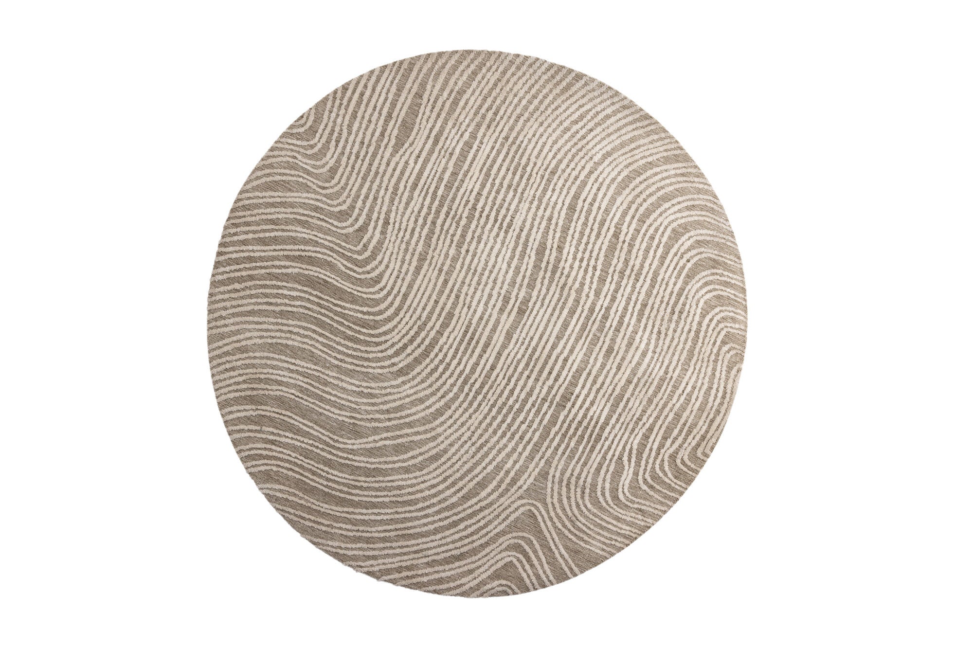 Melle Mikropolyester - 200*200 - Rund-Elfenbensbeige