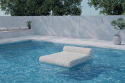 Redang Inflatable Lounger 188x135x22+D29 cm - Vit / Beige randig