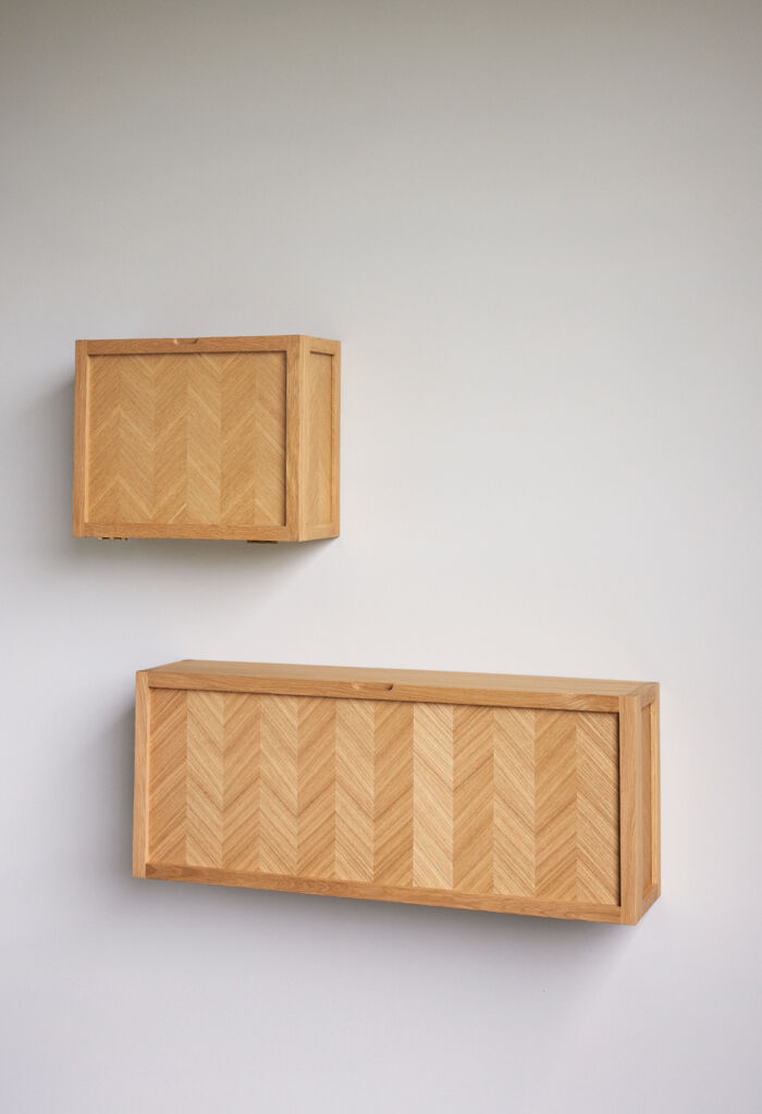 Herringbone skoskåp, stort