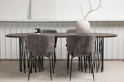 Sten Oval Matbord med Modesto Matstol