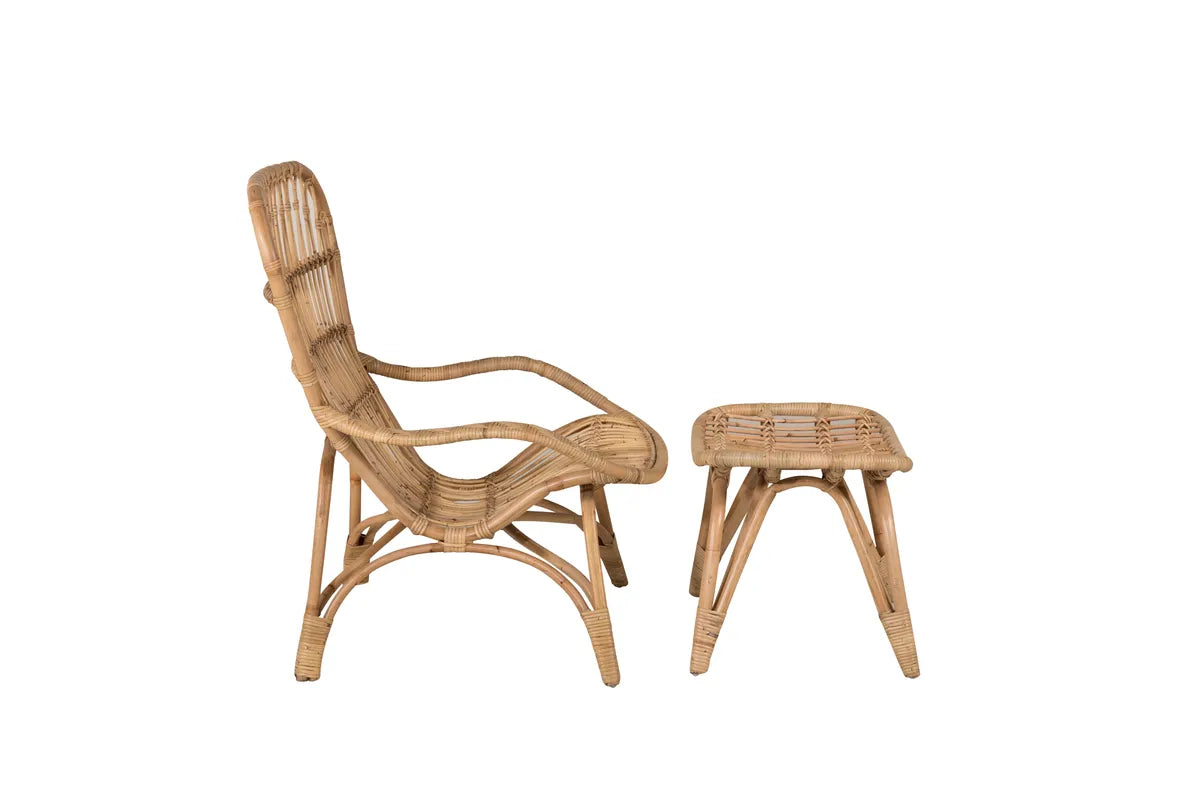 Ella Loungestol - Rotting / Offwhite Dyna. inkl.. Ottoman