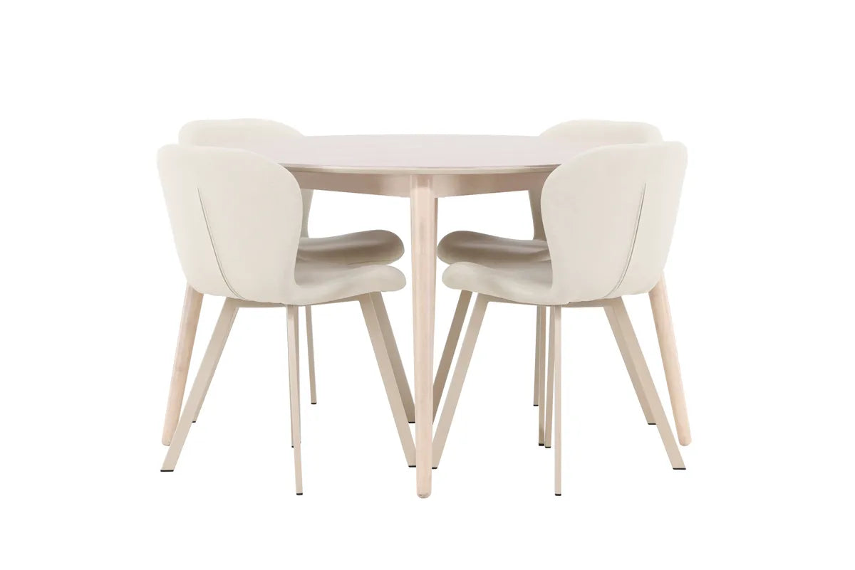 Flora Bord - med 4 Lilja Stol