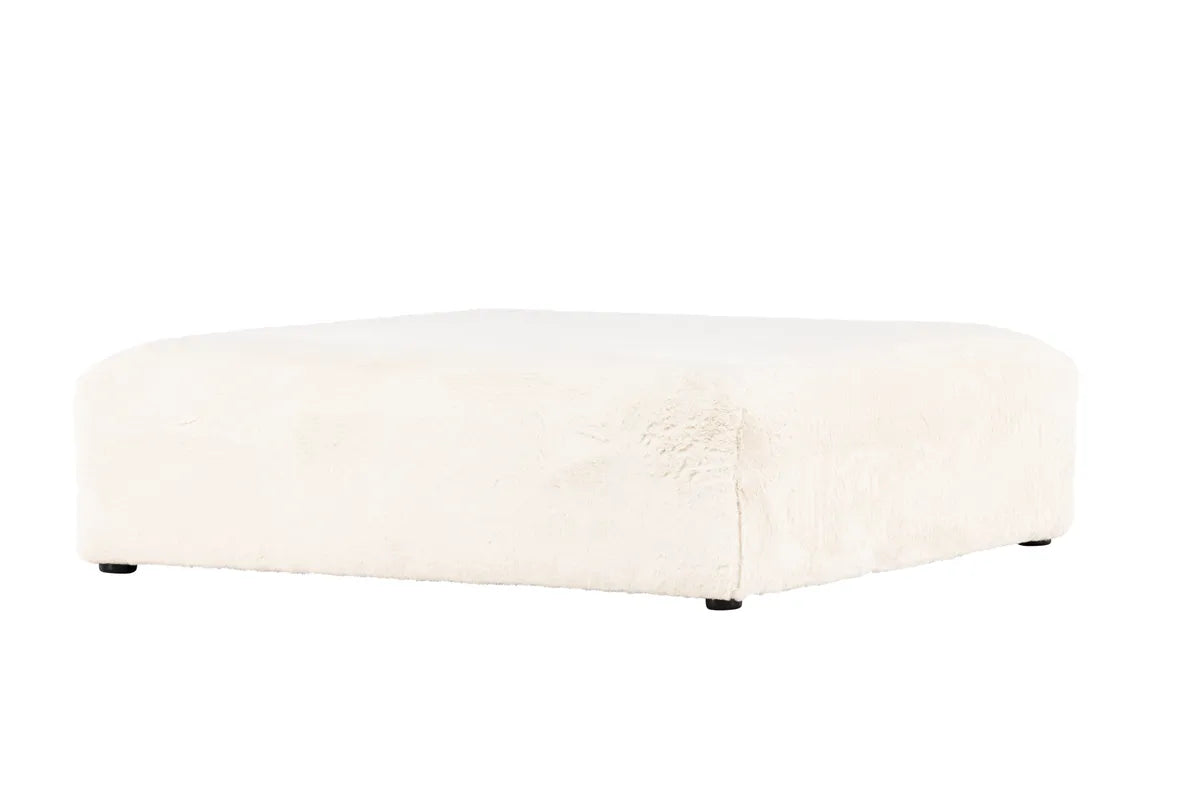 Davie Puff - Beige Faux fur