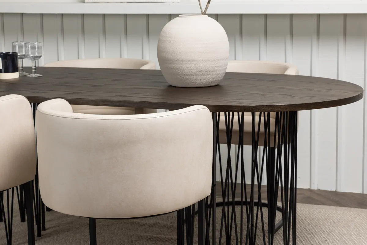 Sten Oval Matbord med Simrishamn Matstol