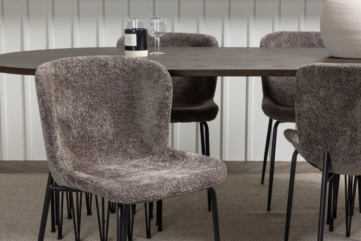 Sten Oval Matbord med Modesto Matstol